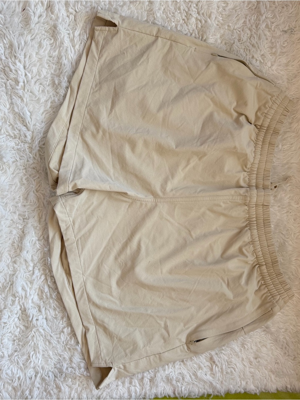 Outdoor Voices RecTrek 4” Bone Ivory Casual Elastic-Waist Shorts in Beige XXL
